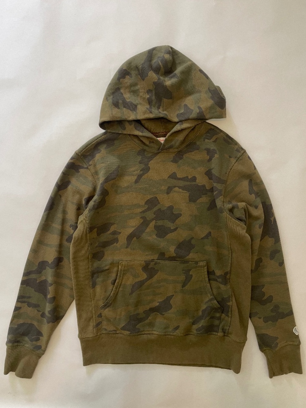 Todd Snyder x Champion Green Camo Hoodie Sweatshirt, Mens Medium Sweater